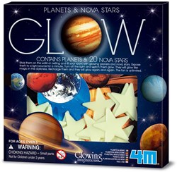 4M Glow in the Dark planets and stars - Phosphorescent NOVA set