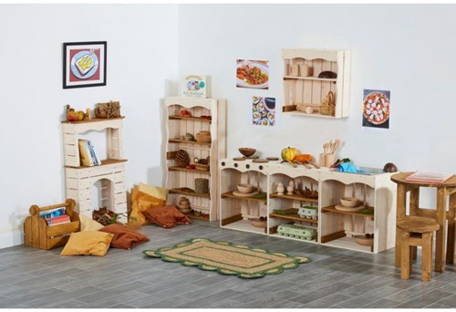 Cosy Farm Kitchen Set in White (Low) - 56067