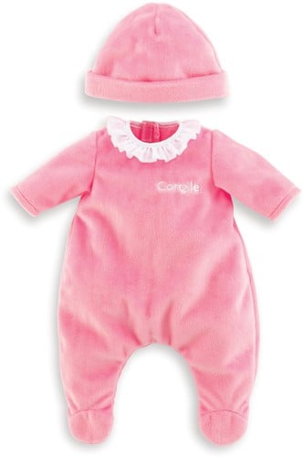Corolle Mon Grand Poupon pyjamas with hat pink baby doll 36 cm