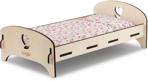 Corolle wooden doll bed flowers baby doll 30/36 cm