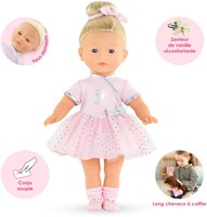 Corolle baby doll ballerina - doll with hair in pink tutu and ballet shoes-3