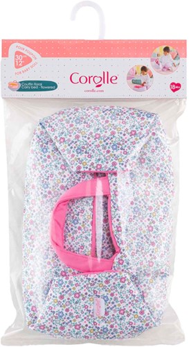 Corolle doll carry bed flowers - travel cot for baby dolls 30 cm