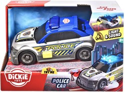 Dickie Police car toy car grey with light and sound 15 cm