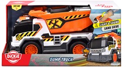 Dickie dump truck toy vehicle with light and sound - construction truck 30 cm