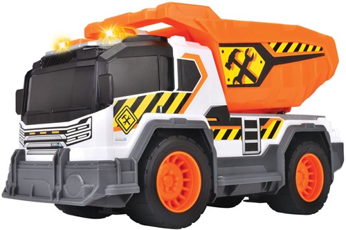 Dickie dump truck toy vehicle with light and sound - construction truck 30 cm-2