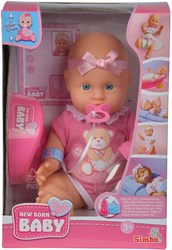 New Born Baby doll with accessories and drink and wet function 30cm
