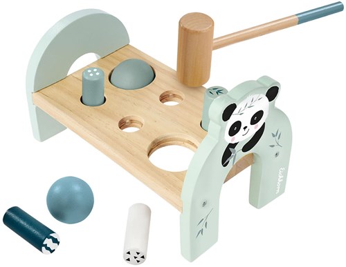 Eichhorn wooden toy hammer bench panda - educational kids toy-3