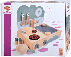 Eichhorn wooden play kitchen - compact portable kids kitchen