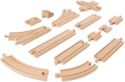 Eichhorn wooden train track playset - expansion set 44 pieces FSC wood