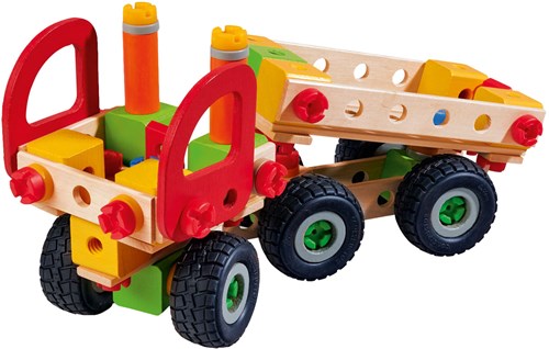 Eichhorn Constructor building set truck - wooden construction toy 135 pieces-3