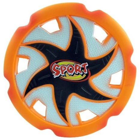 HOT Sports + Toys soft foam flying disc orange 23 cm - frisbee toy