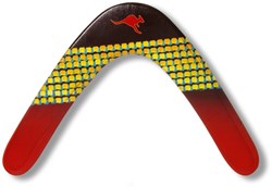 Boomerang Fan wooden boomerang left 32cm black 25m range toy