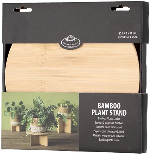 Esschert Design bamboo plant table - decorative plant stand for home-2