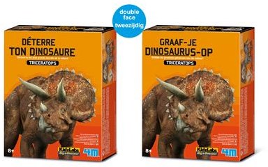 4M KidzLabs dinosaur excavation set Triceratops educational toy-2