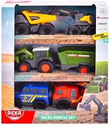 Dickie toy vehicles set - Micro City Team - 6 pieces - car