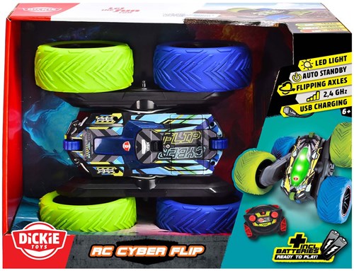 Dickie RC stunt car Cyber Flip with LED and remote control 22 cm
