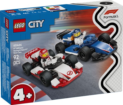 LEGO 60464 City F1 Williams Racing en Haas F1 racewagens