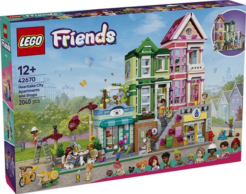 LEGO 42670 Friends Heartlake City appartementen en winkels