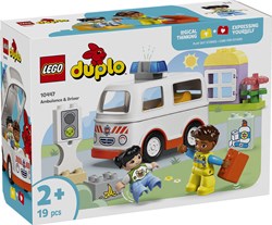 LEGO DUPLO ambulance building set with driver and hospital toy
