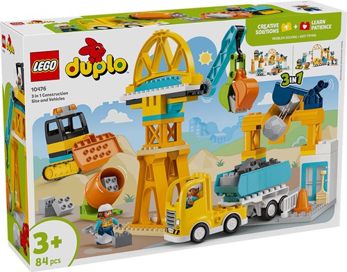 LEGO Duplo construction site toy - 3-in-1 building vehicles set