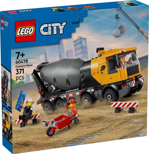 LEGO City cement mixer construction vehicle toy for kids