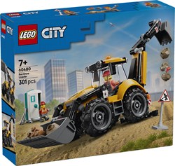 LEGO City backhoe loader construction toy with working front bucket