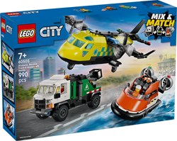 LEGO City playset airplane, maintenance vehicle and hovercraft