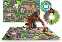 Traffic carpet city with led traffic lights play mat 72x120cm car-2