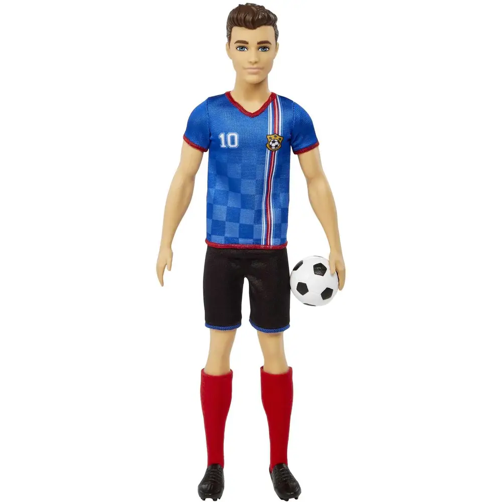 Mattel Barbie Ken footballer doll with ball and sports outfit