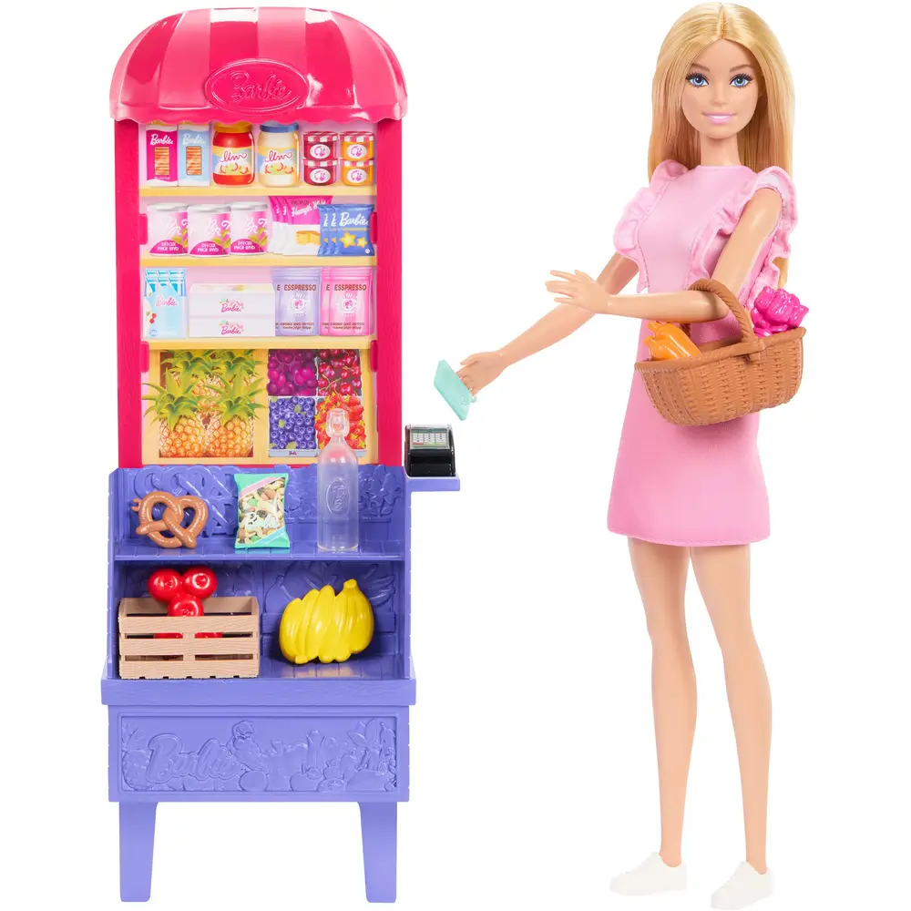 Mattel Barbie Malibu shopping playset with accessories and doll