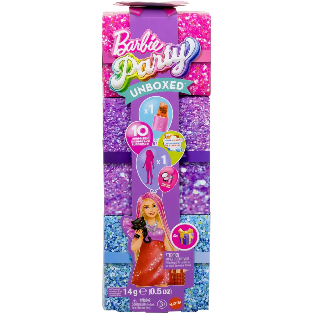 Mattel Barbie fashion doll Glam Party with red glitter and surprises