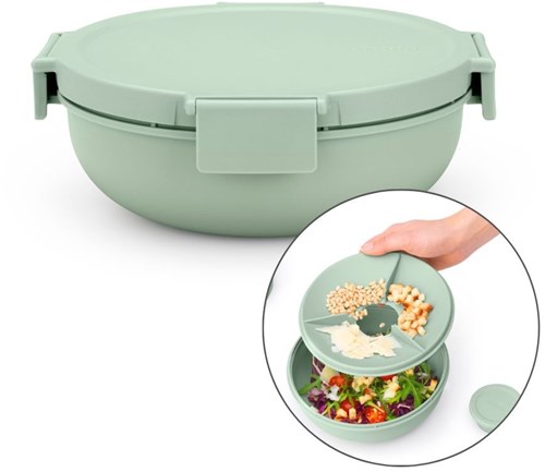 Brabantia salad lunch bowl Make & Take 1.3L Jade Green - lunchbox