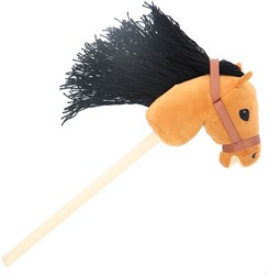 KiddyGo plush hobby horse toy with long mane 70 cm horse