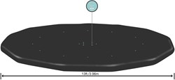 Bestway pool cover round 396 cm - Flowclear cover for swimming pool