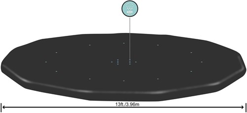 Bestway pool cover round 396 cm - Flowclear cover for swimming pool