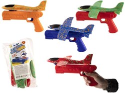 Glider plane toy launchable multicolor plastic for kids