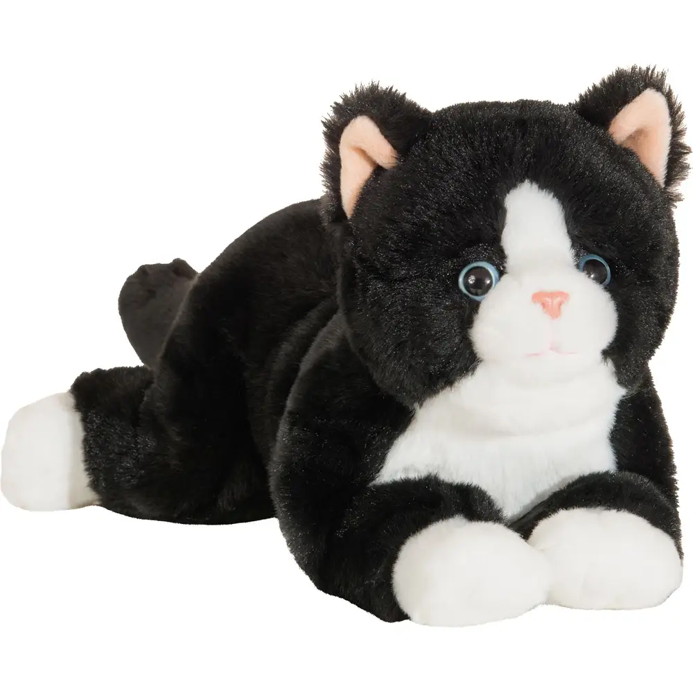 Hermann Teddy plush cat cuddly toy black white 30 cm premium quality