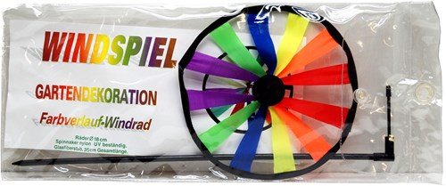 HOT Sports + Toys pinwheel with wooden stick 18 cm colorful toy-2