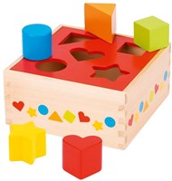 Goki wooden sorting box - educational toy learn shapes-3