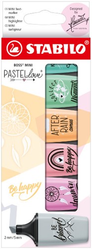STABILO BOSS MINI - highlighter - Pastellove Edition case with 6 colours