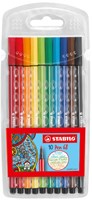 Stabilo premium felt-tip pen case with 10 colours - Pen 68