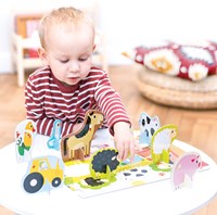 Banana Panda puzzle Farm with 11 playing figures - 2+ - 20 pieces-2