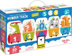 Banana Panda Make the puzzle matching number train 3+
