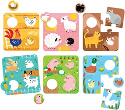 Banana Panda Puzzle find the same farm animals 2+