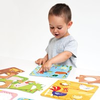 Banana Panda Puzzle find the same farm animals 2+-2