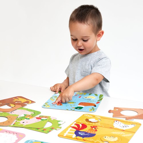 Banana Panda Puzzle find the same farm animals 2+-2