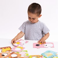 Banana Panda Puzzle find the same farm animals 2+-3