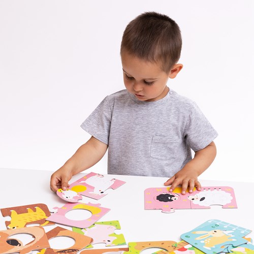 Banana Panda Puzzle find the same farm animals 2+-3