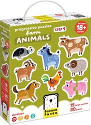 Banana Panda Step by step puzzle farm animals 18m+