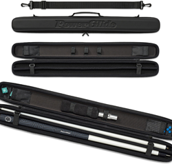 PowerGlide cue case black - premium snooker and pool bag with EVA protection